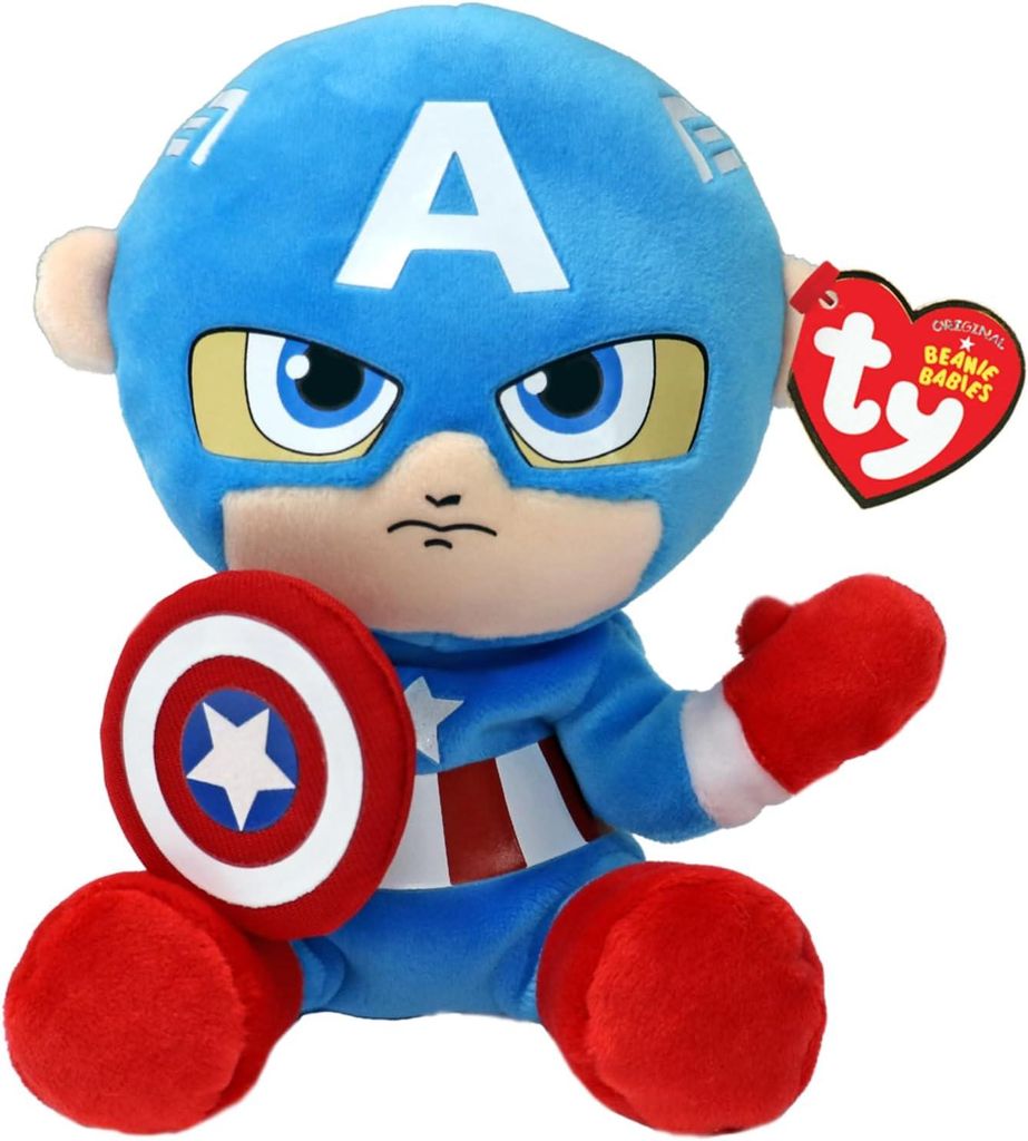 Ty Beanie Babies Marvel Captain America Soft 15cm Produktbild 