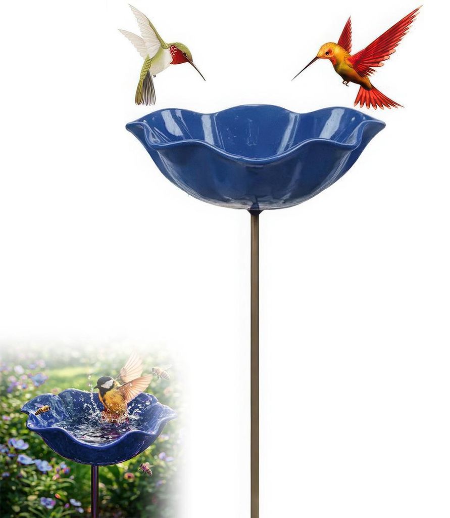 Dekorative Vogeltränke aus Metall, Gartenstecker in Produktbild 