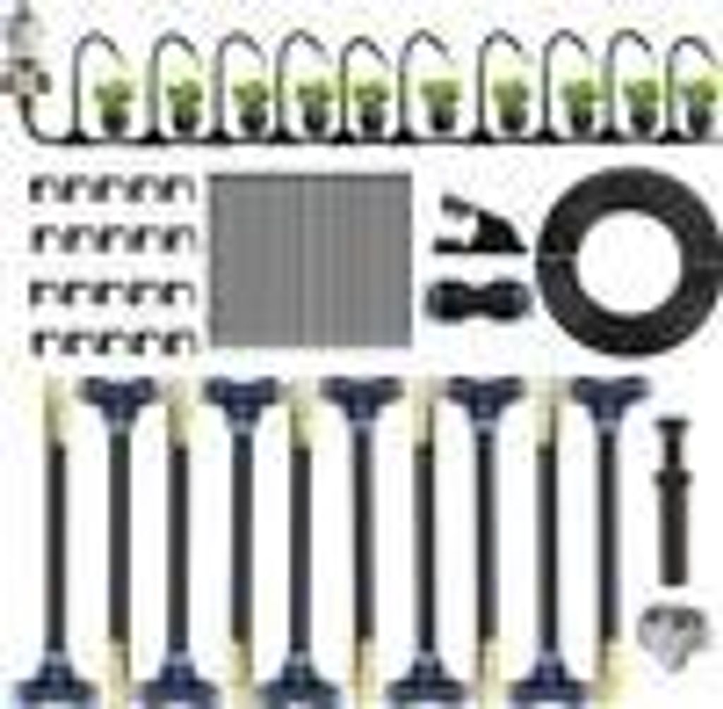 Garten Bewässerungssystem, Freie Biegung Sprühnebel Kühlung Bewässerung Kit mit 10 Nebeldüsen und 10M Schlauch, Tropfchenbewässerung Gartenbe...