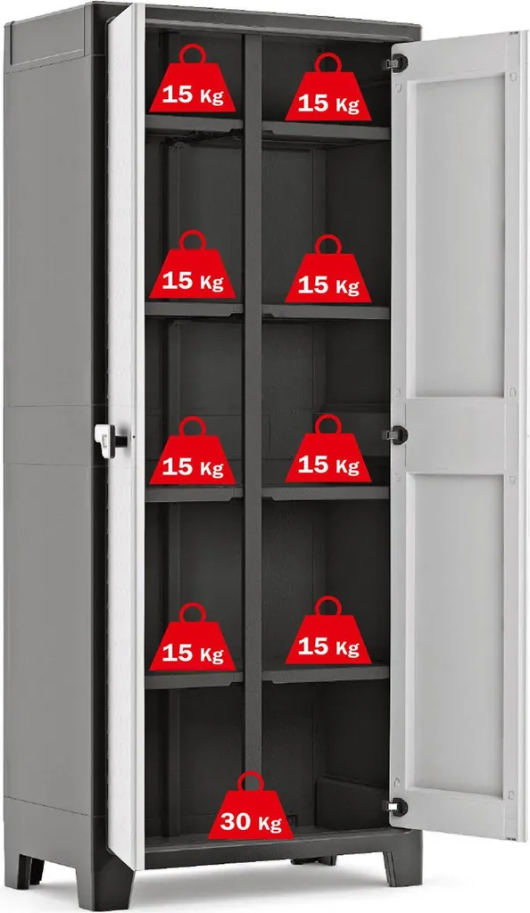Armoire de Rangement Haute Keter Titan 182cm - Armoire Résine Multi-usage