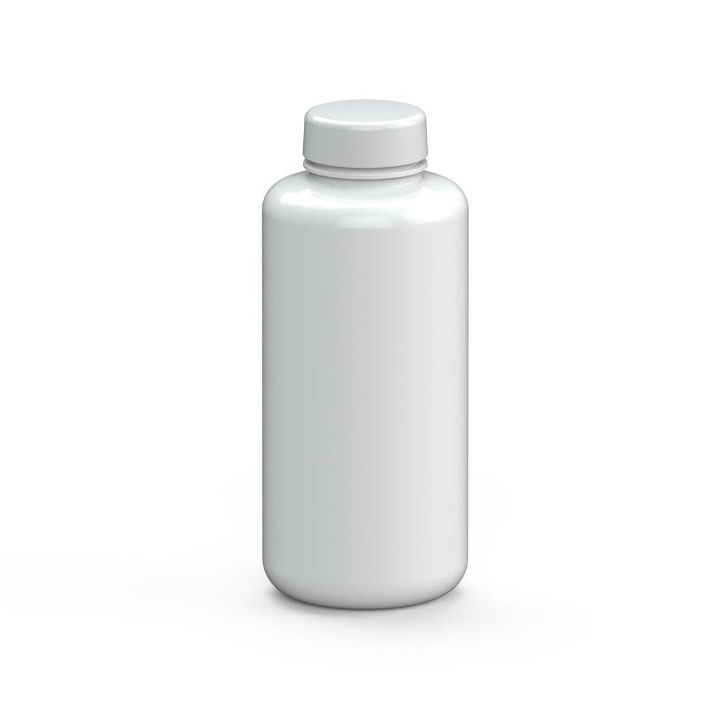 Trinkflasche "Refresh" 1,0 l - Robuste Flasche für den täglichen Gebrauch für Kinder und Erwachsene - weiß/weiß