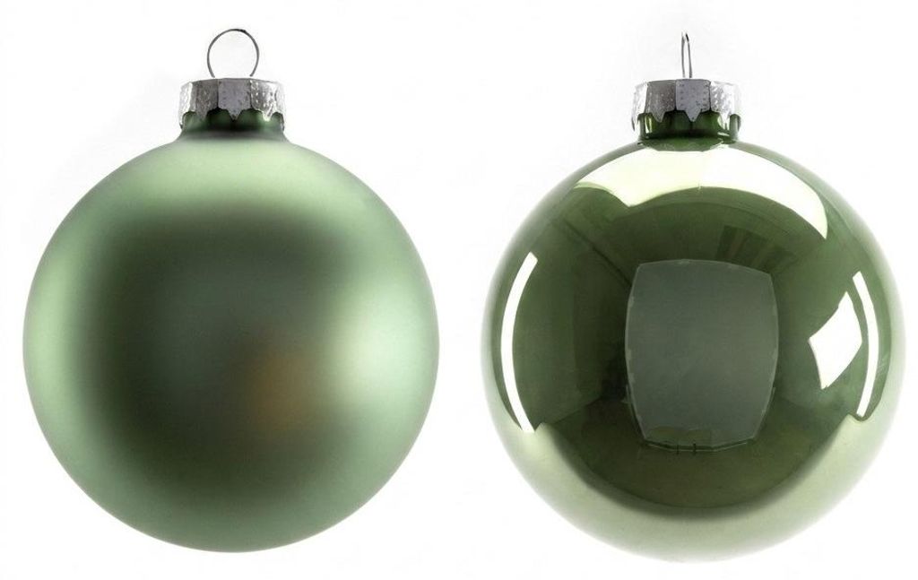 TrendLine Weihnachtskugeln aus Glas Ø 8 cm salbeigrün 6 Produktbild 