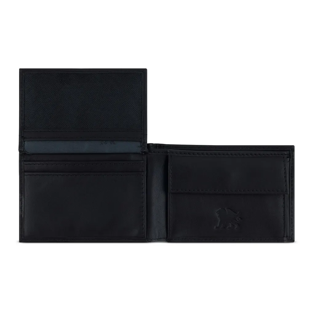 Mini bourse porte-monnaie cuir noir idéale pour poches et voyages