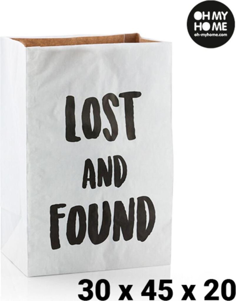 BigBuy Home Tasche de Papel Medium Oh My Home (30 x 45 x 20 cm), Mehrfarbig, Einheitsgröße
