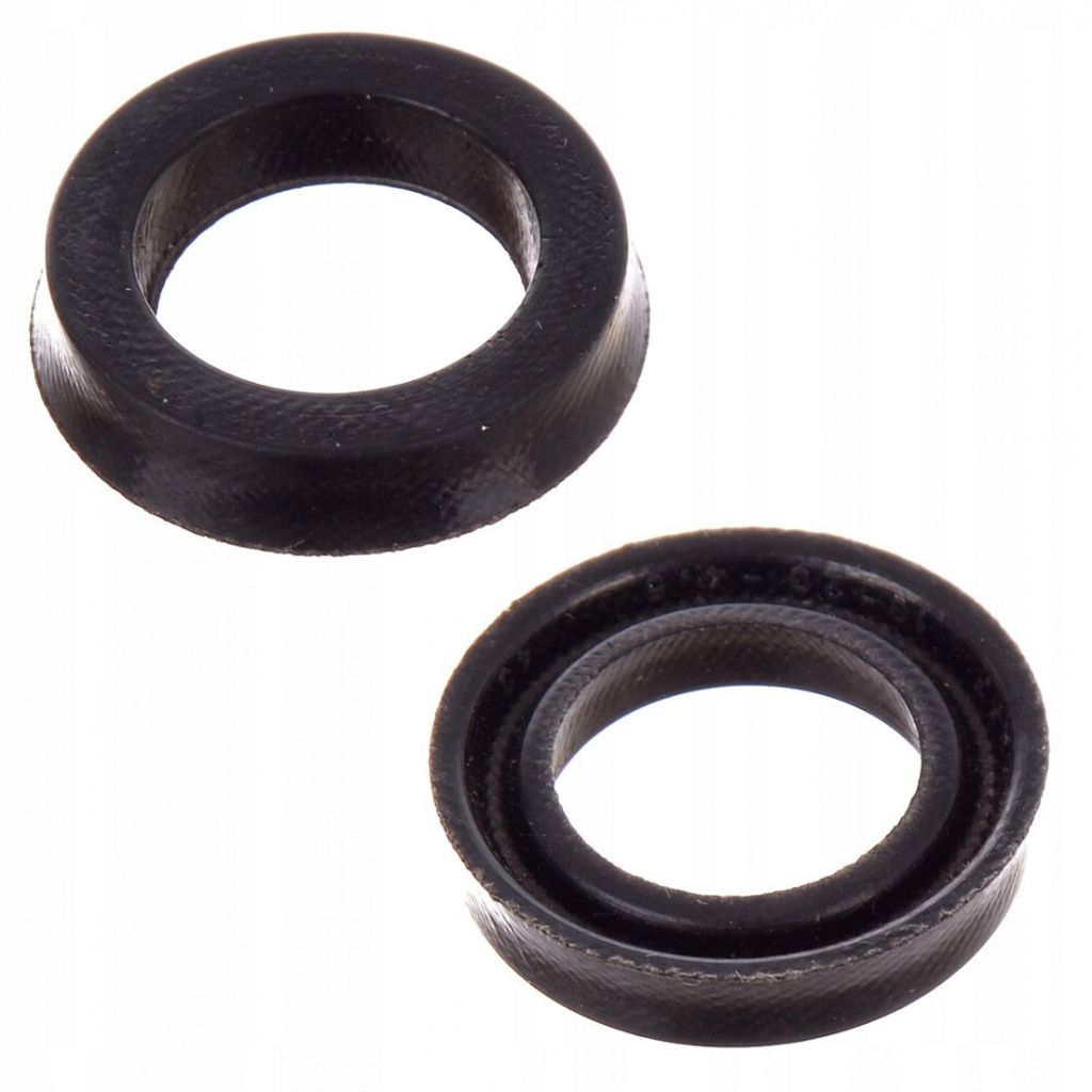 Two black rubber O-rings are shown against a white background.