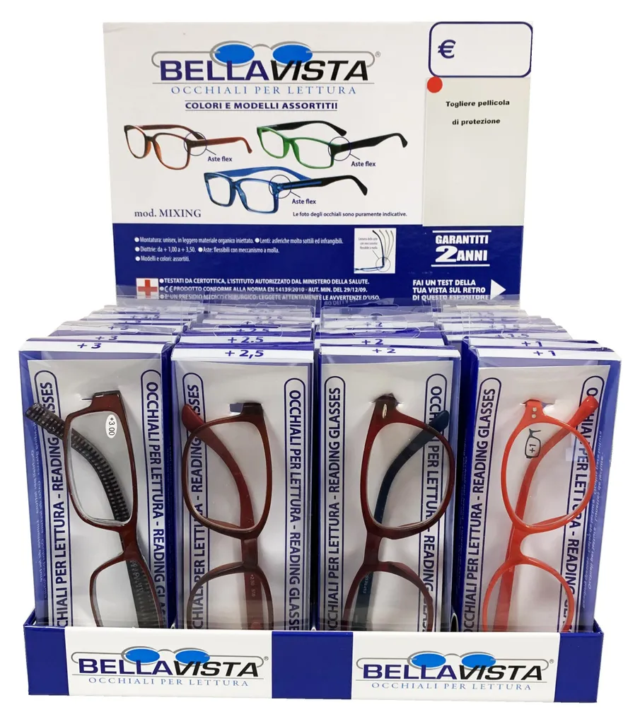 Rangement lunettes vertical BellaVista 24 slots pour montures optiques