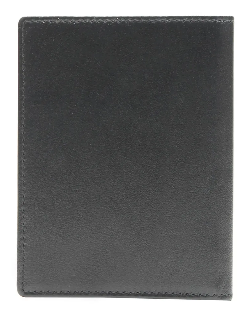 Esquire New Silk Passport Case - Pelle Nera Seta e Protezione RFID - 5