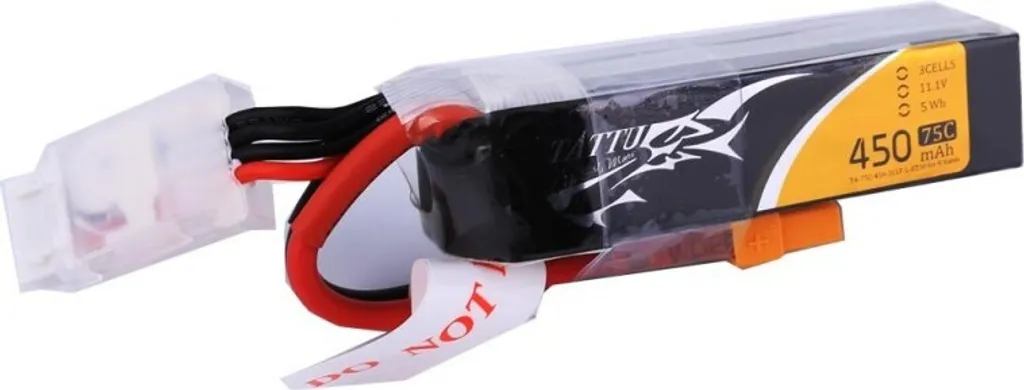 Batterie LiPo Tattu 450mAh 3S1P 75C XT30 : Énergie Stable pour FPV Drone