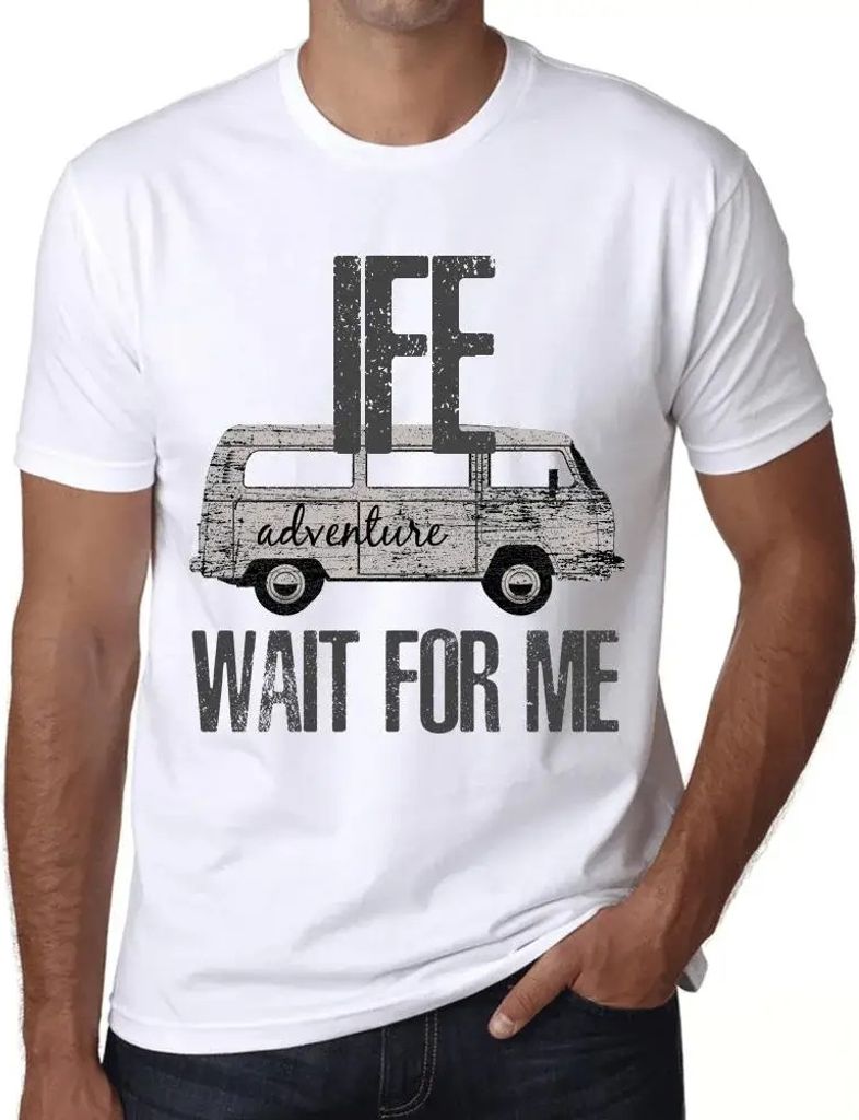 Herren Grafik T-Shirt Abenteuer warten auf mich in ife – Adventure Wait For Me In Ife – Öko-Verantwortlich Vintage Jahrgang Kurzarm Lustige Druck