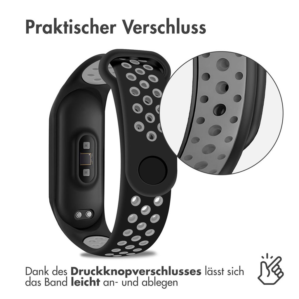 3 Cinturini Sport In Silicone Per Xiaomi Mi Band 4 E Mi Band 3 - Ricambio Impermeabile (Solo Cinturini) - 3