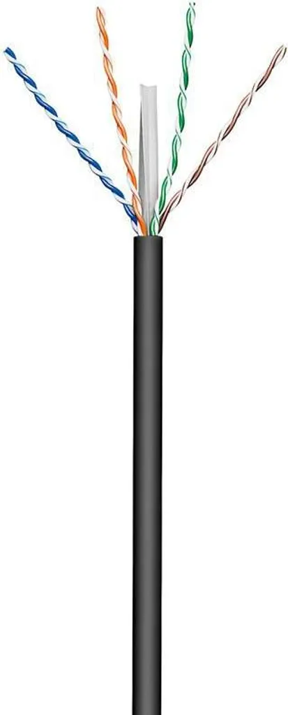 Câble RJ45 CAT 6 Extérieur Haute Résistance 100m UTP Noir KAB023-100