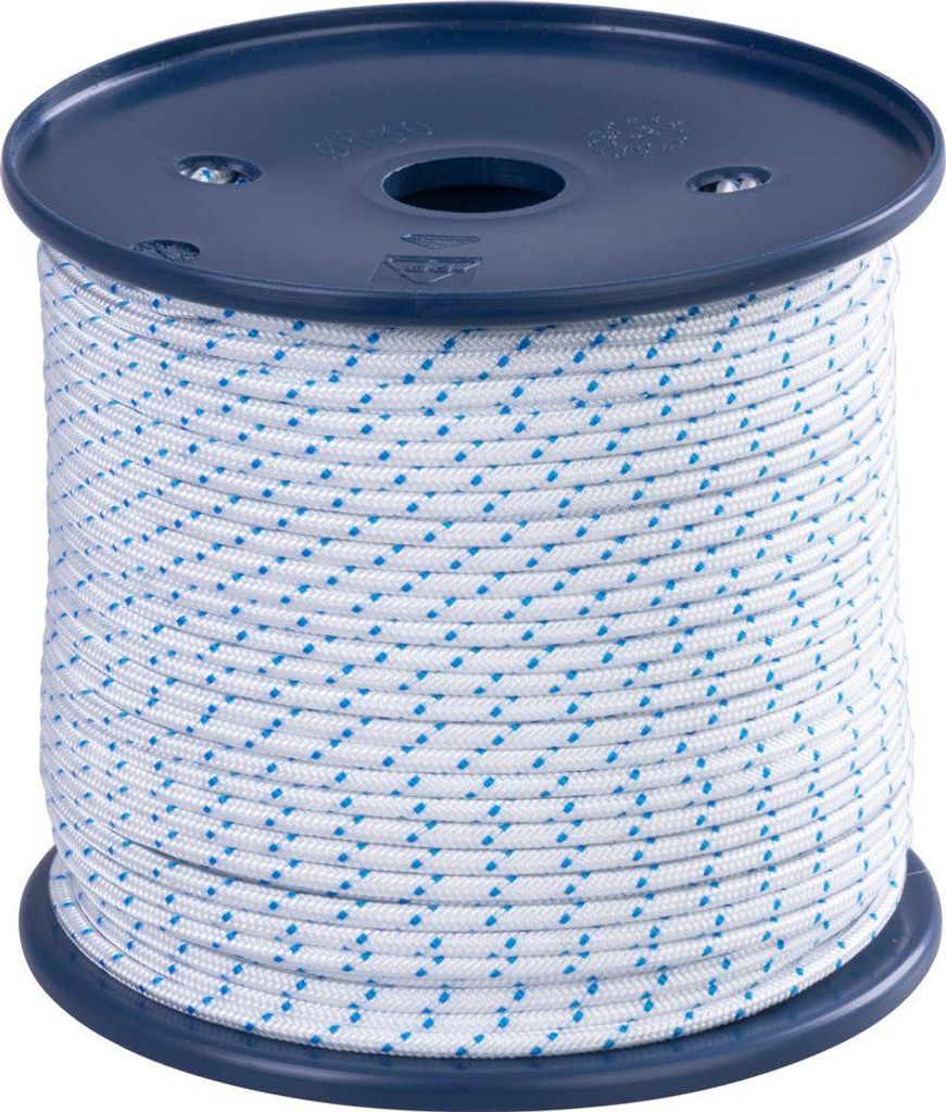Seil Strend Pro Premium, KRUŽBERK, 3 mm, Starterseil, weiß/blau, L-100 m