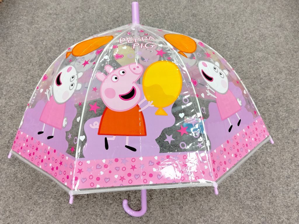 Peppa Pig Regenschirm 78cm durchsichtig Produktbild 