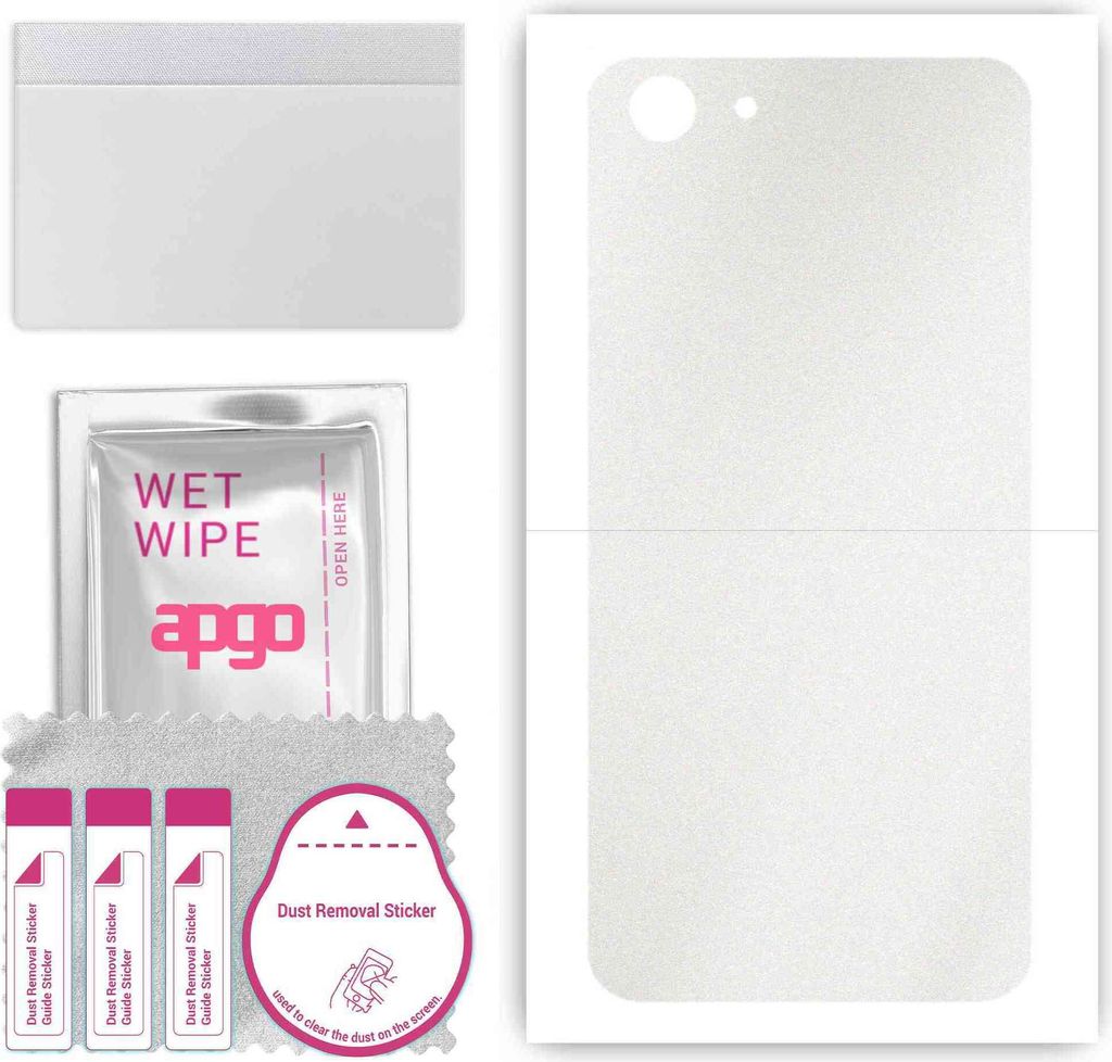 apgo Rückseite Schutzfolie, Skin, kompatibel mit Oppo A1k, Hinten Displayschutzfolie aus Vinylfolie, kratzfest, einfache Montage - Matt Transparent