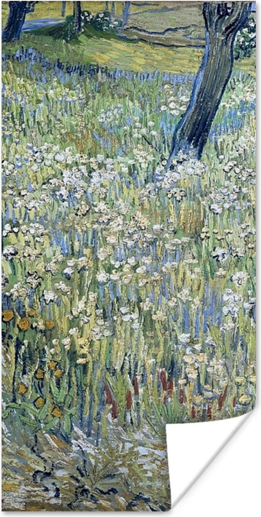 MuchoWow Poster Baumstämme im Gras - Vincent van Gogh 80x160 cm - Kinderzimmer