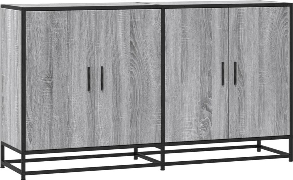 vidaXL Příborník Grey Sonoma 134x35x76 cm Materiál na bázi Obrázek produktu 