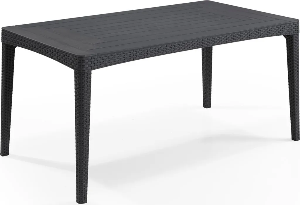 Allibert Girona Table Anthracite Wetterfest - Mobilier Jardin Durable