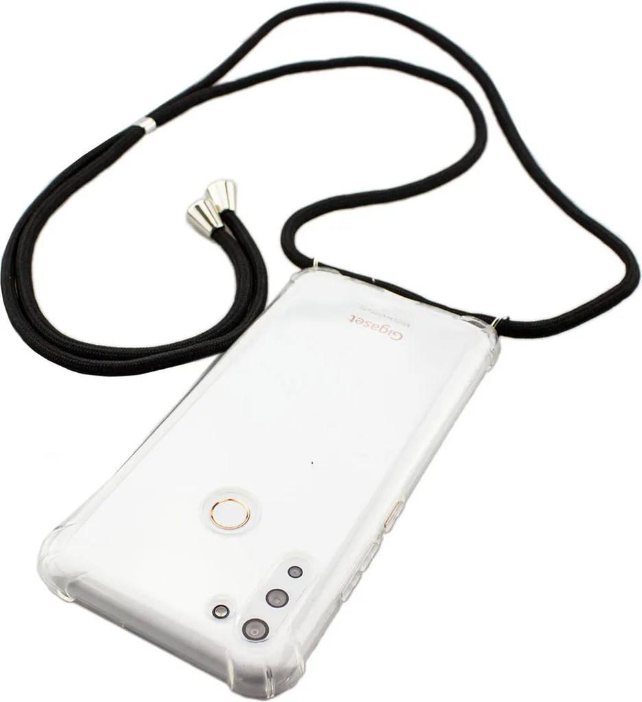 Custodia Protettiva Gigaset GS5 TPU Nero + Cinturino da Polso Regolabile