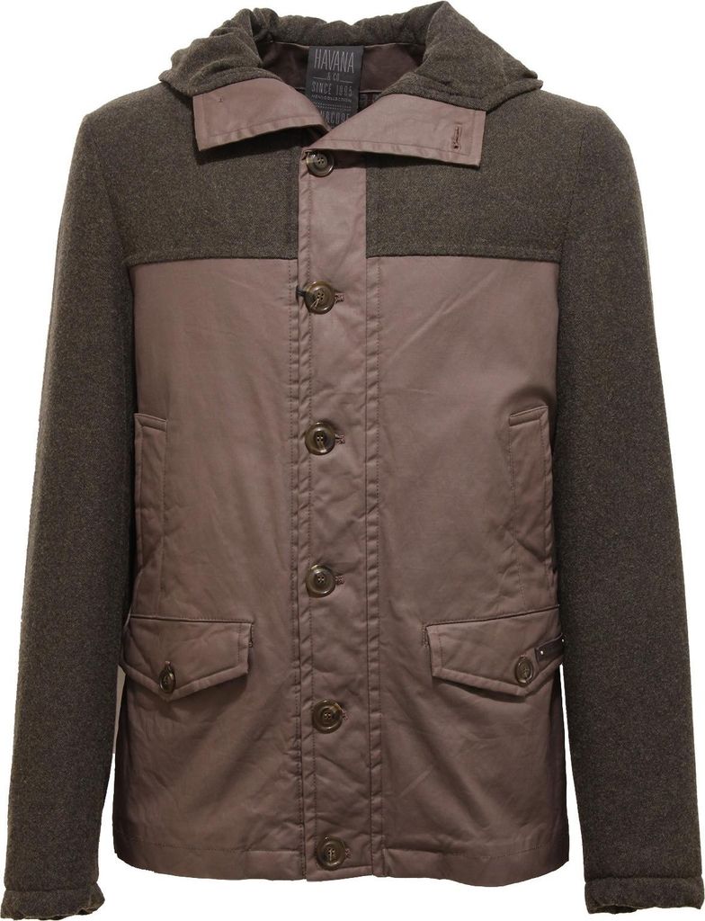 0617V HAVANA & CO. braun/grüne Jacke Herren