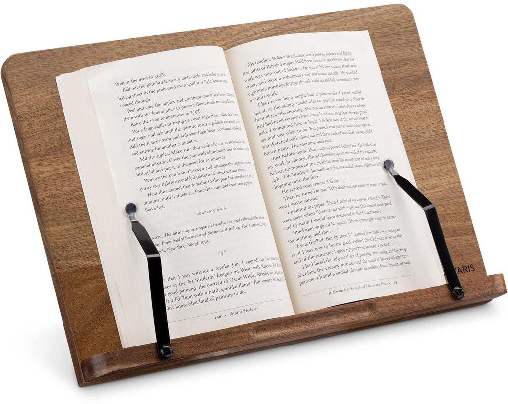 Bücherhalter verstellbar aus Bambus – Kochbuch- & Tabletständer