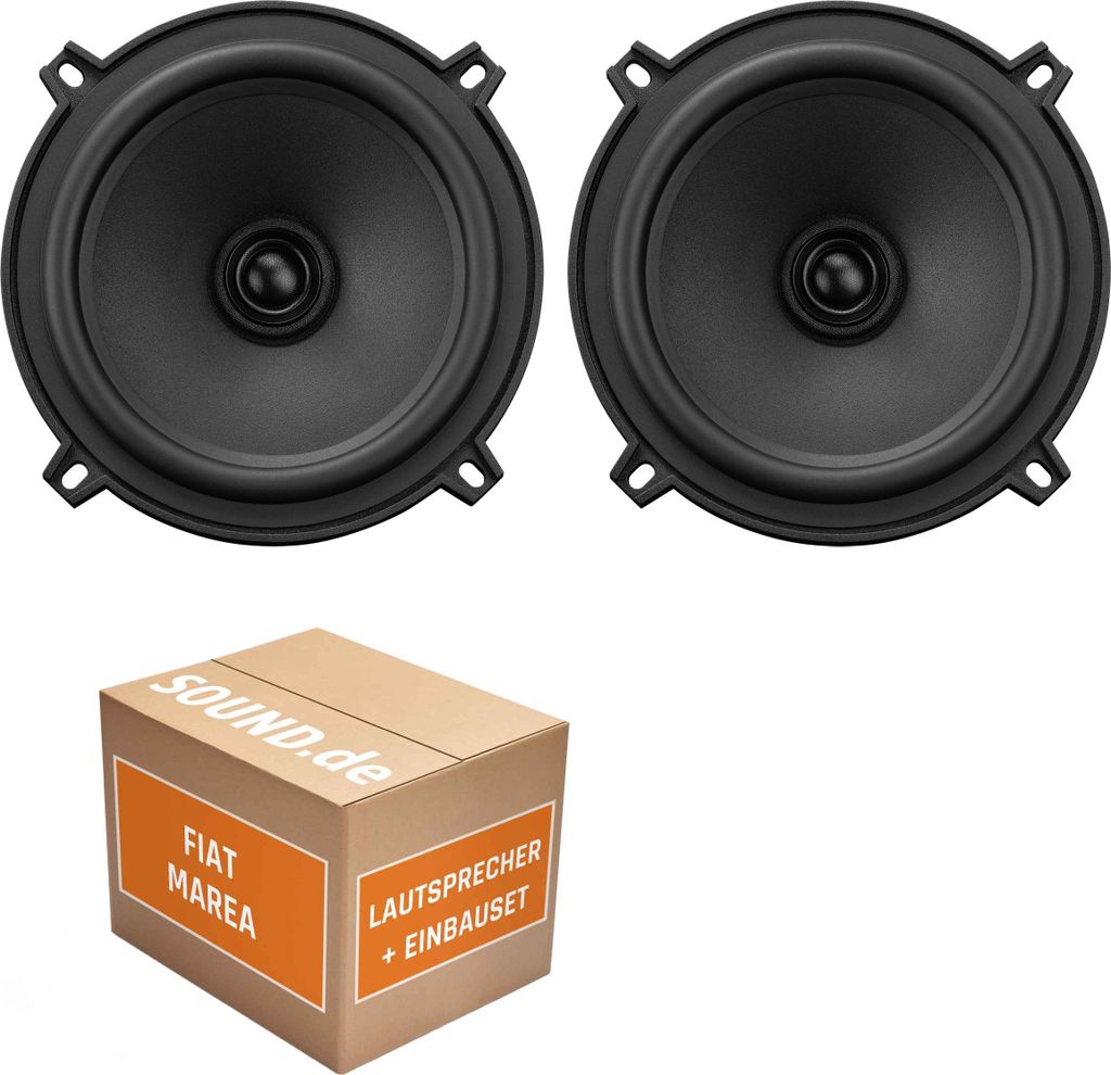 Lautsprecher Boxen Einbaupaket Front Emphaser Gravity ECX-G5 passend für Fiat Marea | 2x Tief-Mitteltöner mit integriertem Hochtöner 80W MAX
