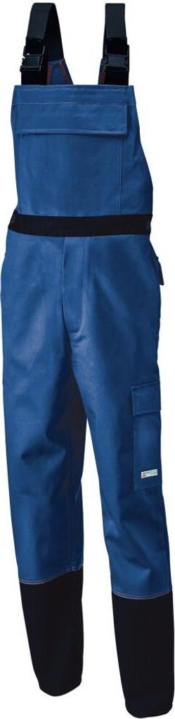 Planam  Weld Shield Latzhose kornblau/schwarz Gr. 48, Produktbild 