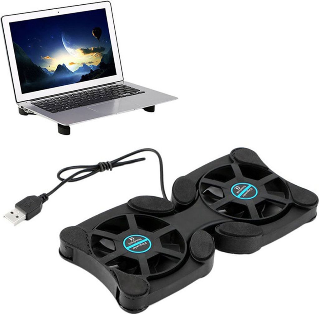 Universeller faltbarer USB-Laptop-Kühler Leise Lüfterhalterung für Wärmeableitung