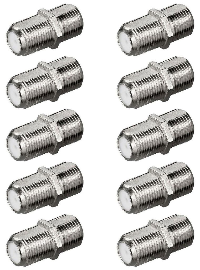 10x F-Verbinder SAT Buchse/Buchse für F-Stecker Koaxial Produktbild 