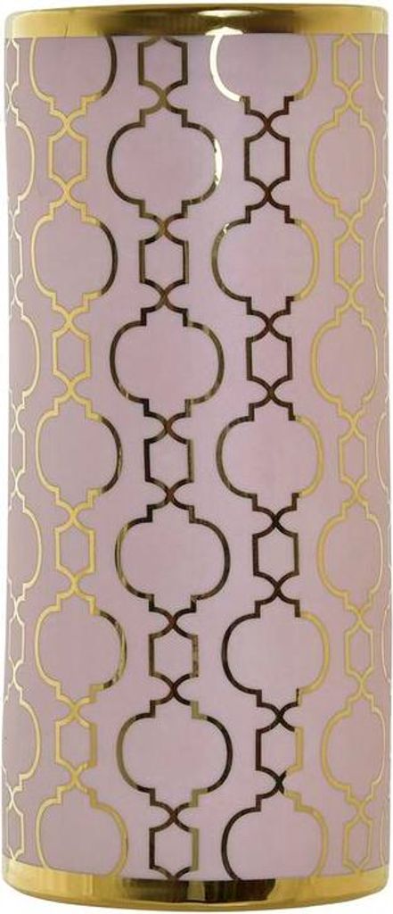 Vase DKD Home Decor Rosa Gold Porzellan Orientalisch Verchromt 14 x 14 x 32 cm