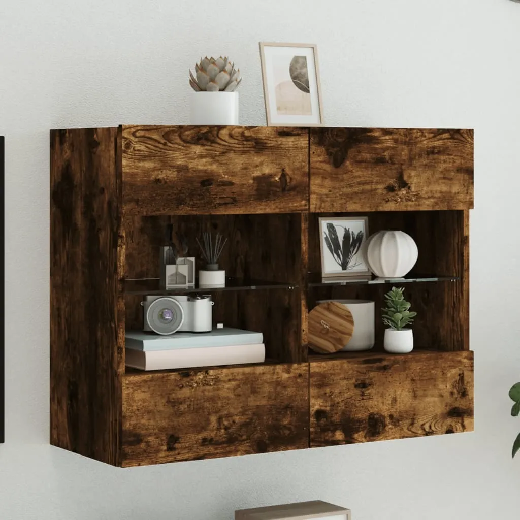 Mobile TV Moderno Rovere Affumicato 78cm con LED Maison Exclusive
