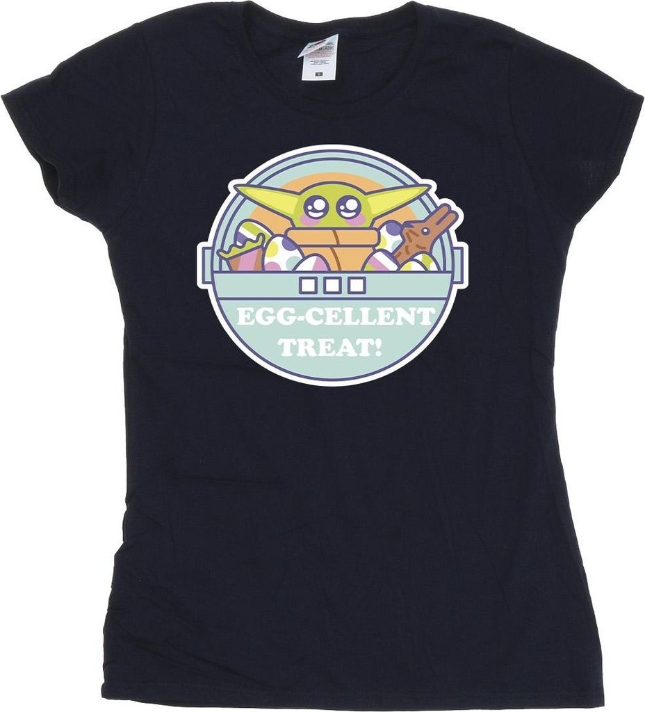 Star Wars - "The Mandalorian Eggcellent Easter" T-Shirt für Damen BI43461 (M) (Marineblau)