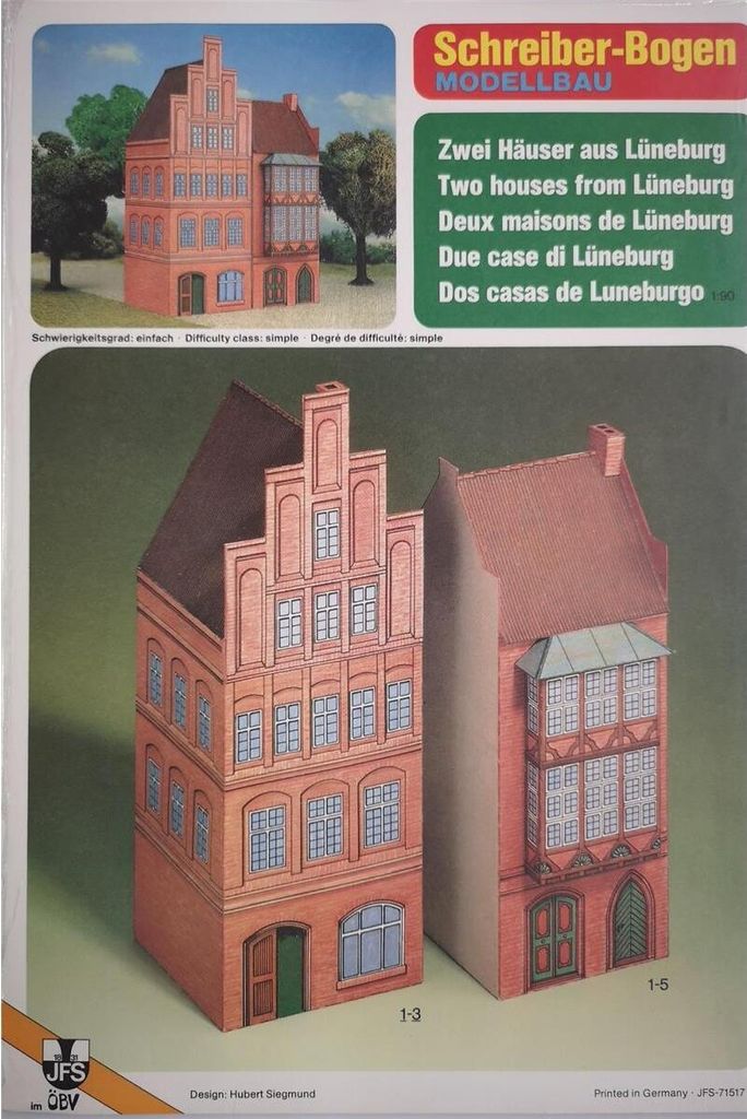 Schreiber-Bogen Kartonmodellbau 2 Häuser aus Lüneburg HO