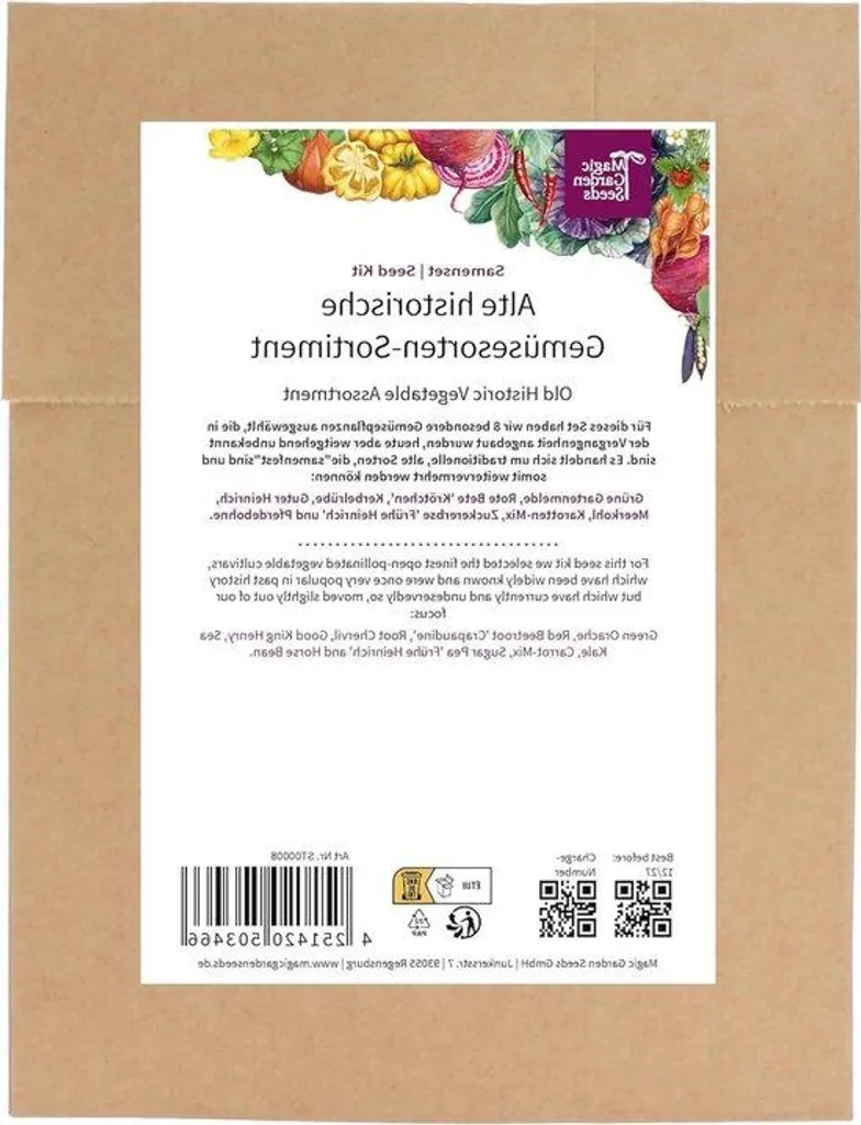 Semences potagères anciennes et rares : kit de 8 variétés héritage