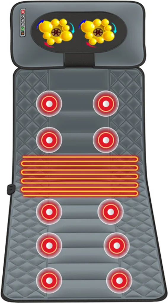 INF Tapis de massage Shiatsu chauffant polyvalent - Relaxation Intense