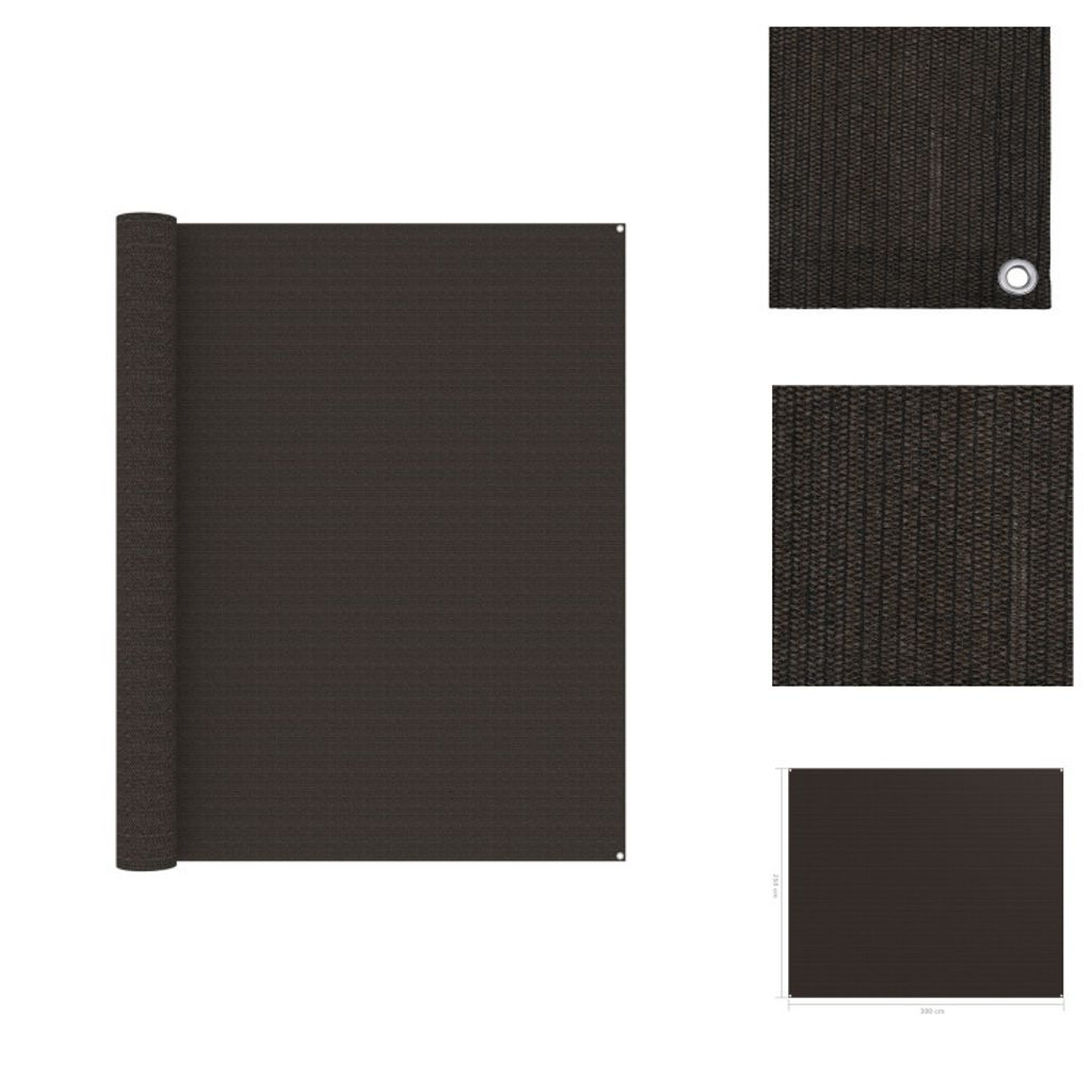 vidaXL Zeltteppich 250x300 cm Braun - Zeltzubehör