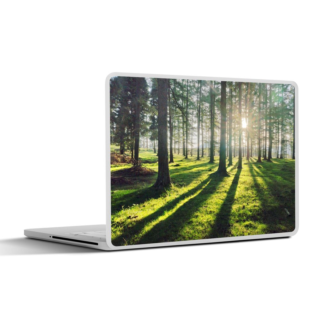 MuchoWow Laptop Aufkleber Sticker Cover Bäume - Natur - Wald 36.5x27.5 cm - Laptop-Sticker