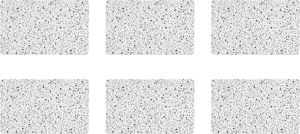 RICOLOR 12087 Frühstücksbrettchen Granit-Optik, HPL, 23,5 x 14,5 cm, grau (6er Pack)