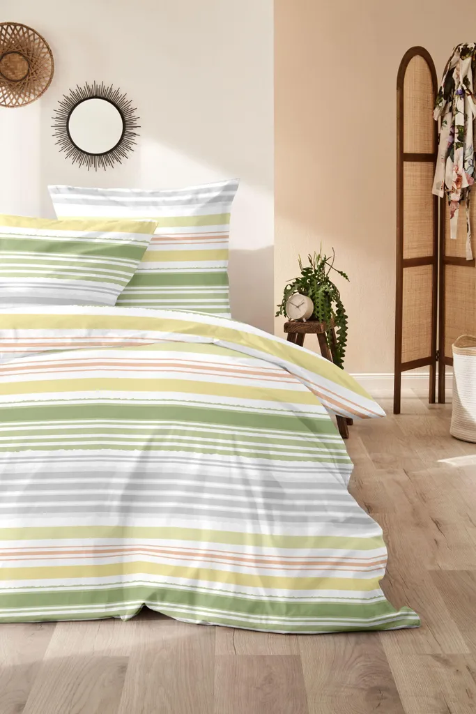 Adieu Transpiration avec le Lit Renforcé Fresh Stripe H.G. Hahn en Coton