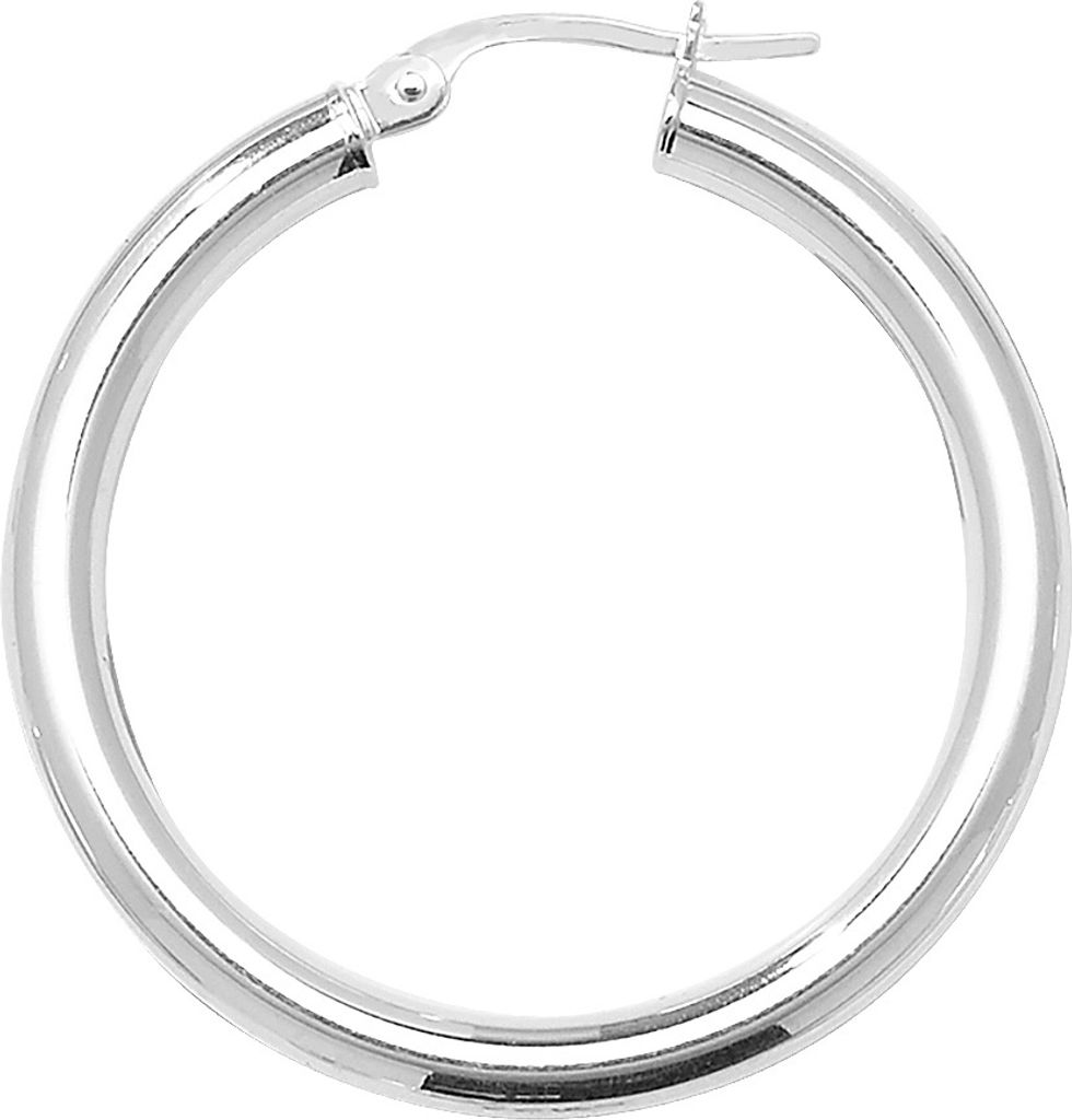 925 Sterling Silber Damen - Paar Creolen - 25mm; WJS1904