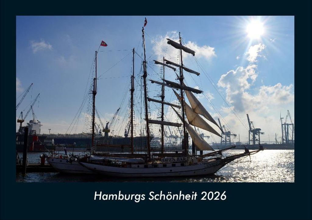 Hamburgs Schönheit 2026 Fotokalender - Querformat DIN A4, Monatskalender mit Bild-Motiven aus Orten und Städten, Ländern und Kontinenten