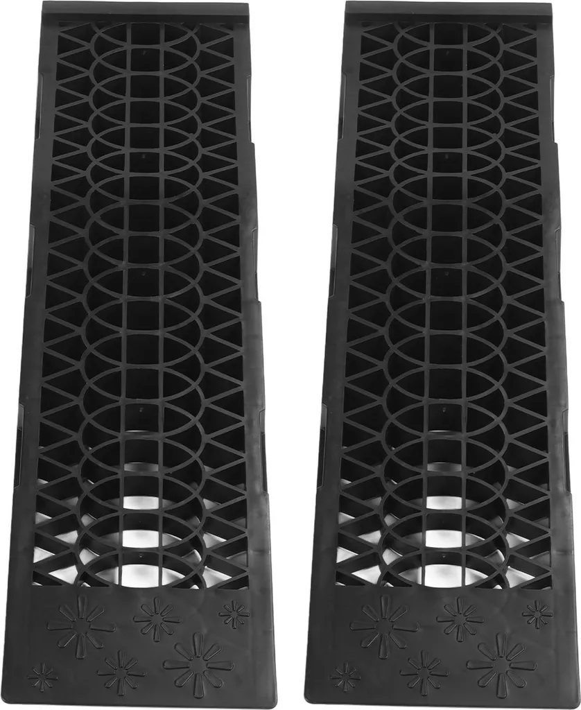 Paire de rampes de levage en plastique noir pour vidange auto et garage