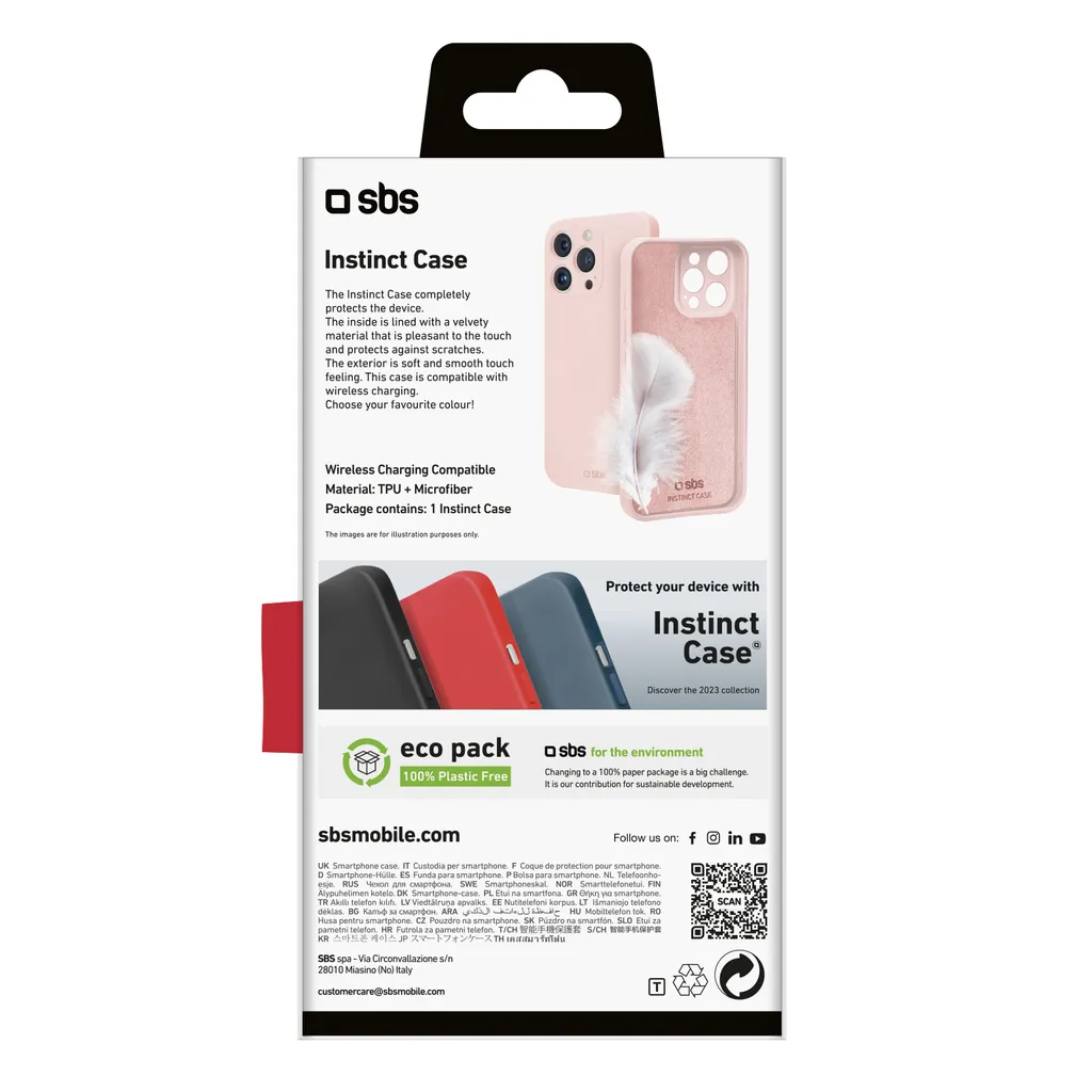 Coque iPhone 15 Pro SBS Instinct Rose - Protection TEINSTIP1561PP Chic