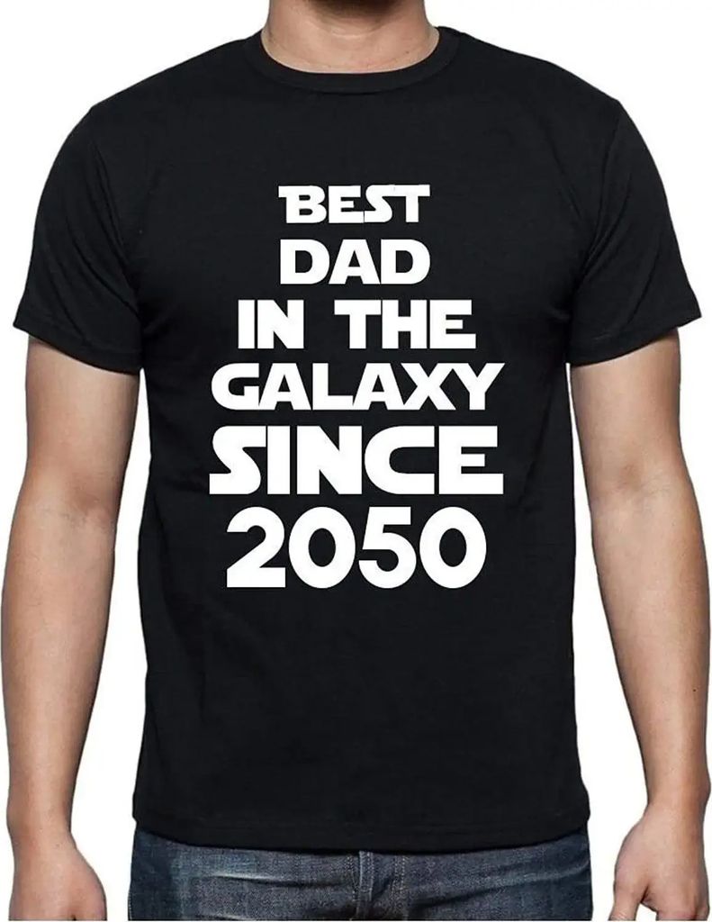Herren Grafik T-Shirt Der beste Vater in der Galaxie seit 2050 – Best Dad in the Galaxy Since 2050 – Öko-Verantwortlich Vintage Jahrgang Kurzarm