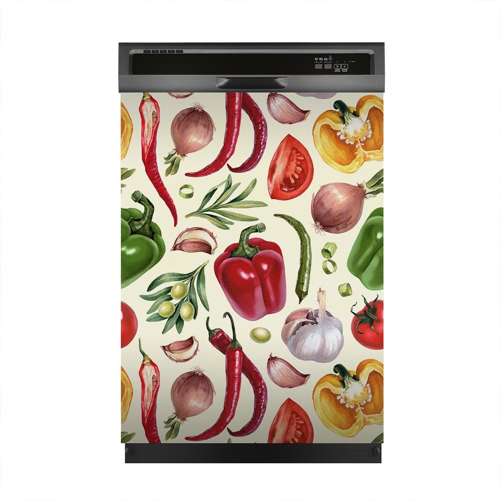 Magnete Dekorative 60x80 cm Küche Magnetmatte Spülmaschine - Illustrationen von Gemüse