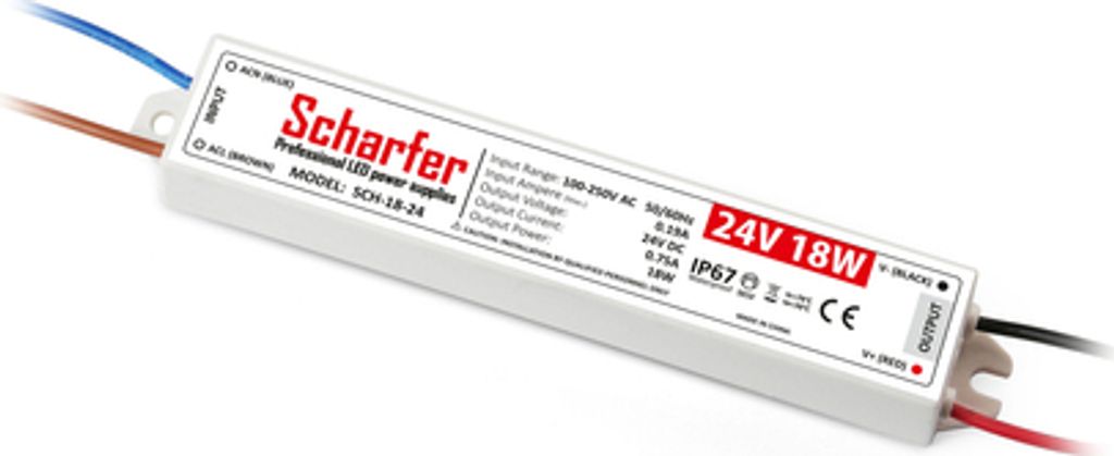 Scharfer hermetisch Netzteil 18W 24V IP67 0.75A universal Produktbild 