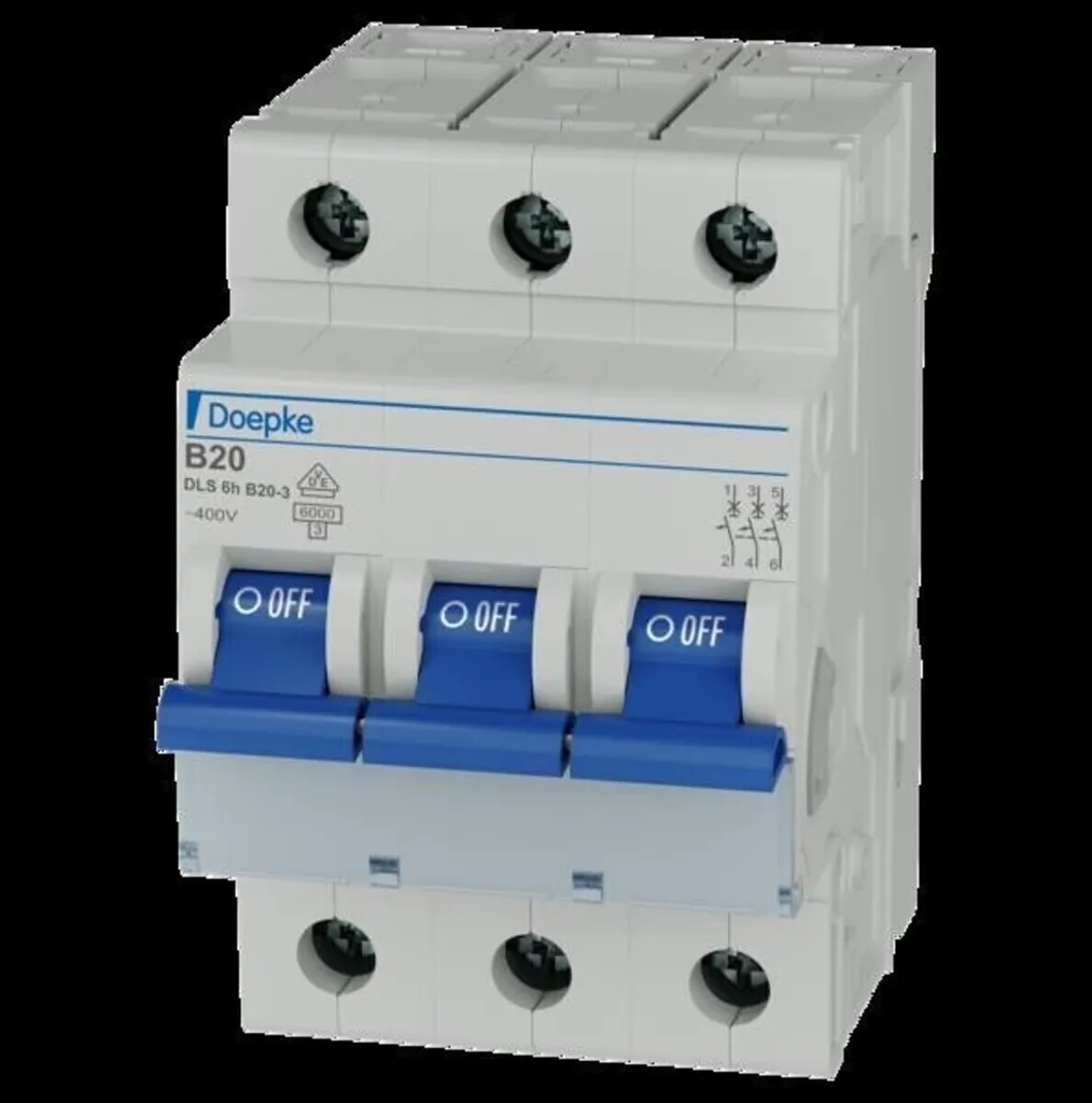 Protection de circuit triphasé 20A Doepke DLS-6H B20 pour réseau 400V