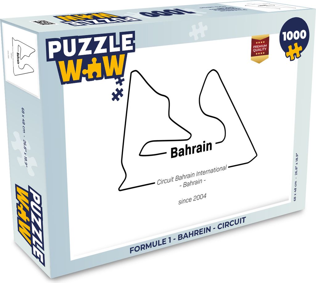 MuchoWow Puzzle 1000 Teile Formel 1 - Bahrain - Rennstrecke - Erwachsene - Rätsel