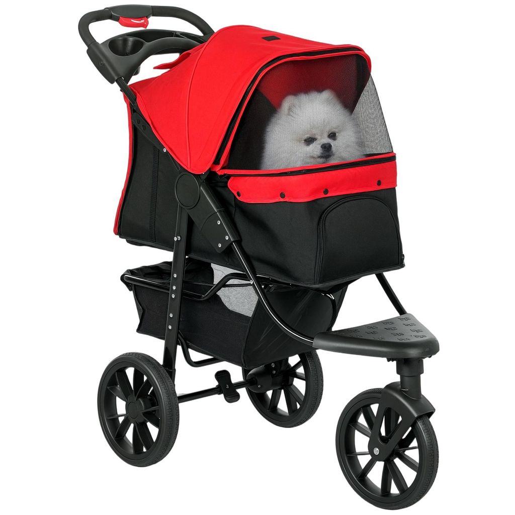 Hundebuggy Hundewagen klappbar Rädern Netzfenstern Getränkehalter 10 kg