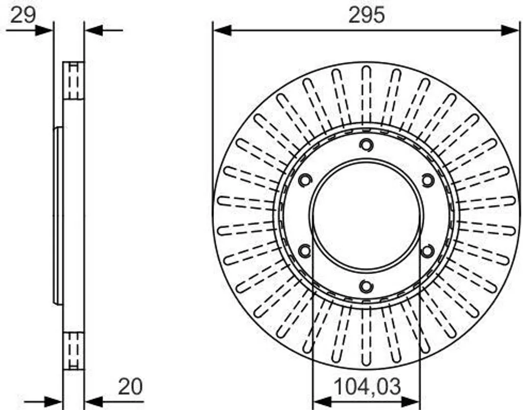 Disque de frein BOSCH 0 986 479 U33 pour Nissan Patrol GR IV Y60