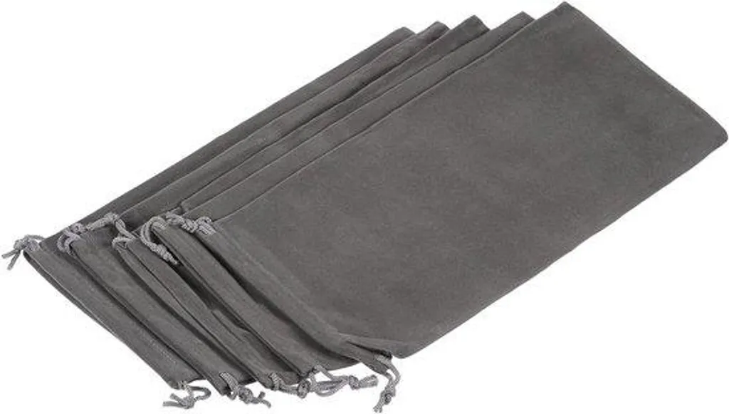 Pochettes microfibre anti-poussière gris 30x15 cm pour protéger vos objets